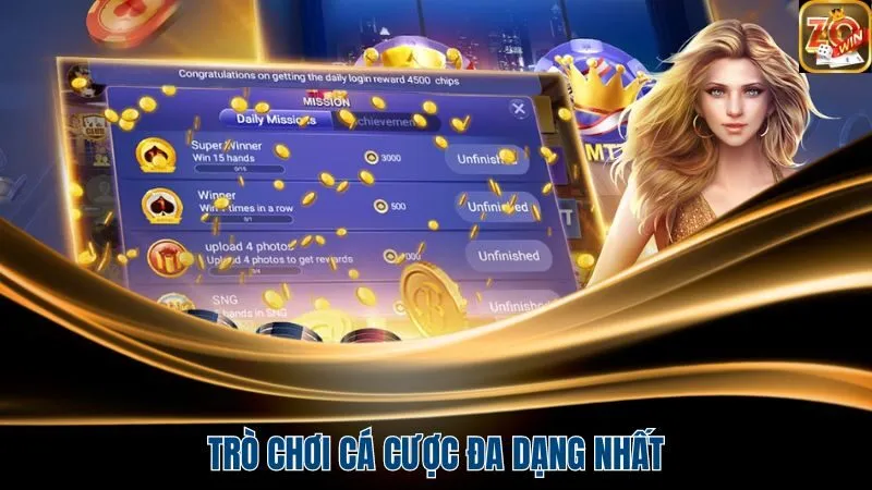 Trò chơi cá cược đa dạng nhất